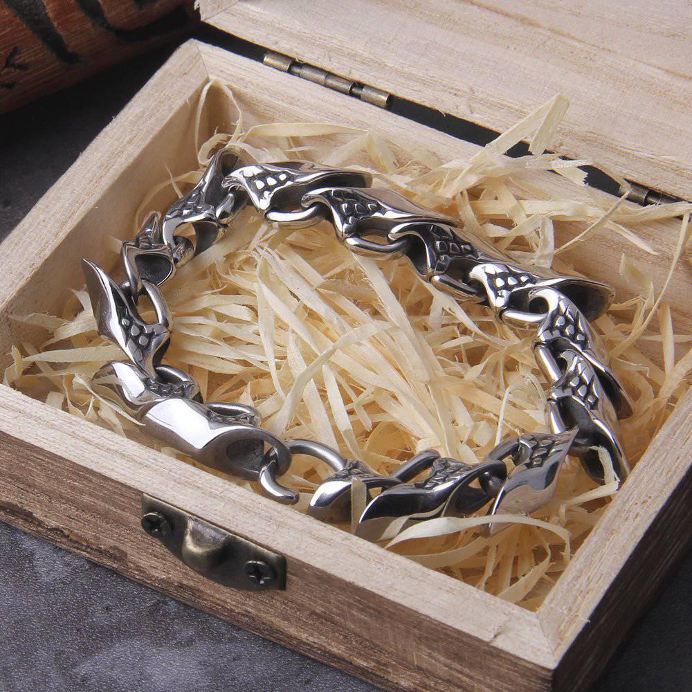 Ouroboros Serpent Bracelet - Stainless Steel - Norsegarde