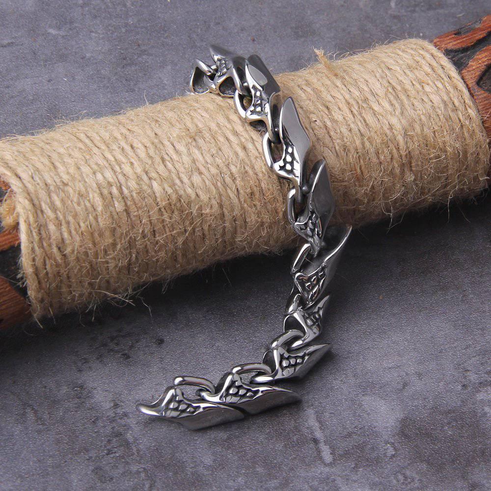 Ouroboros Serpent Bracelet - Stainless Steel - Norsegarde