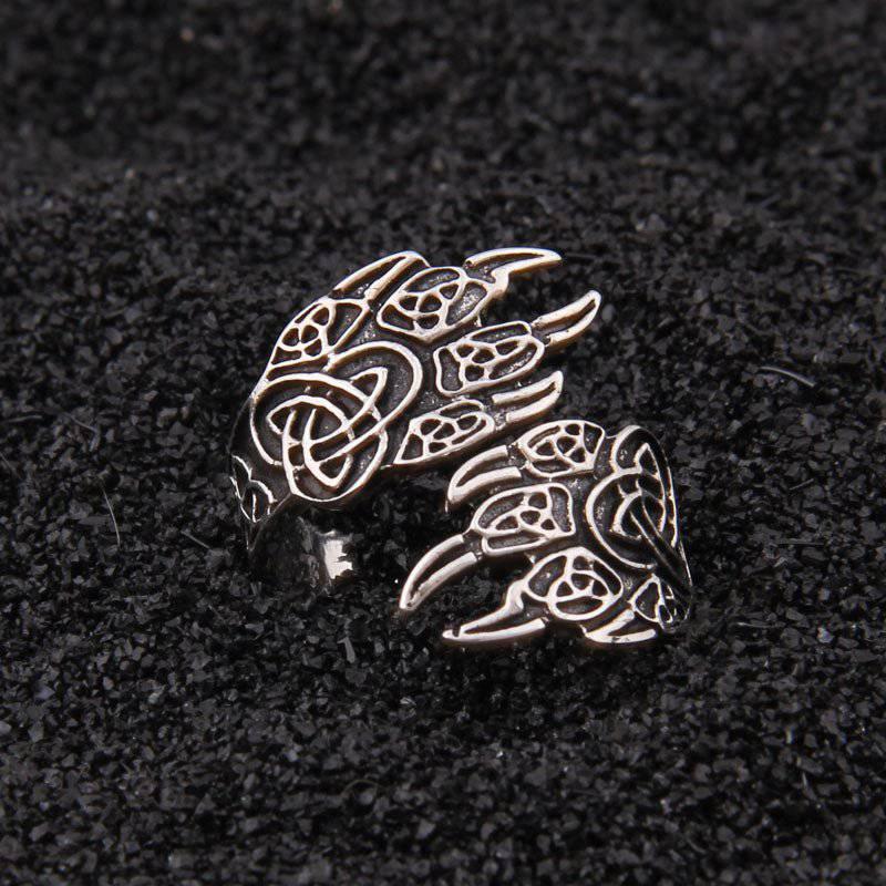 Paws of Veles Ring - Sterling Silver - Norsegarde