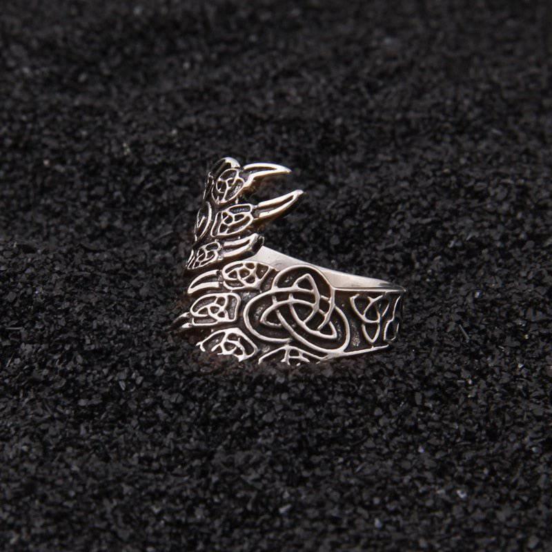 Paws of Veles Ring - Sterling Silver - Norsegarde