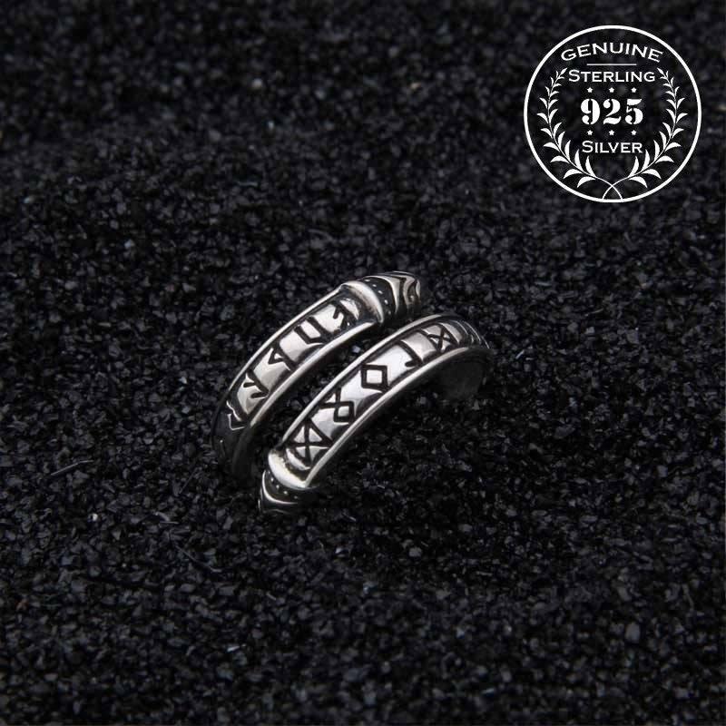 Runic Band Ring - Sterling Silver - Norsegarde