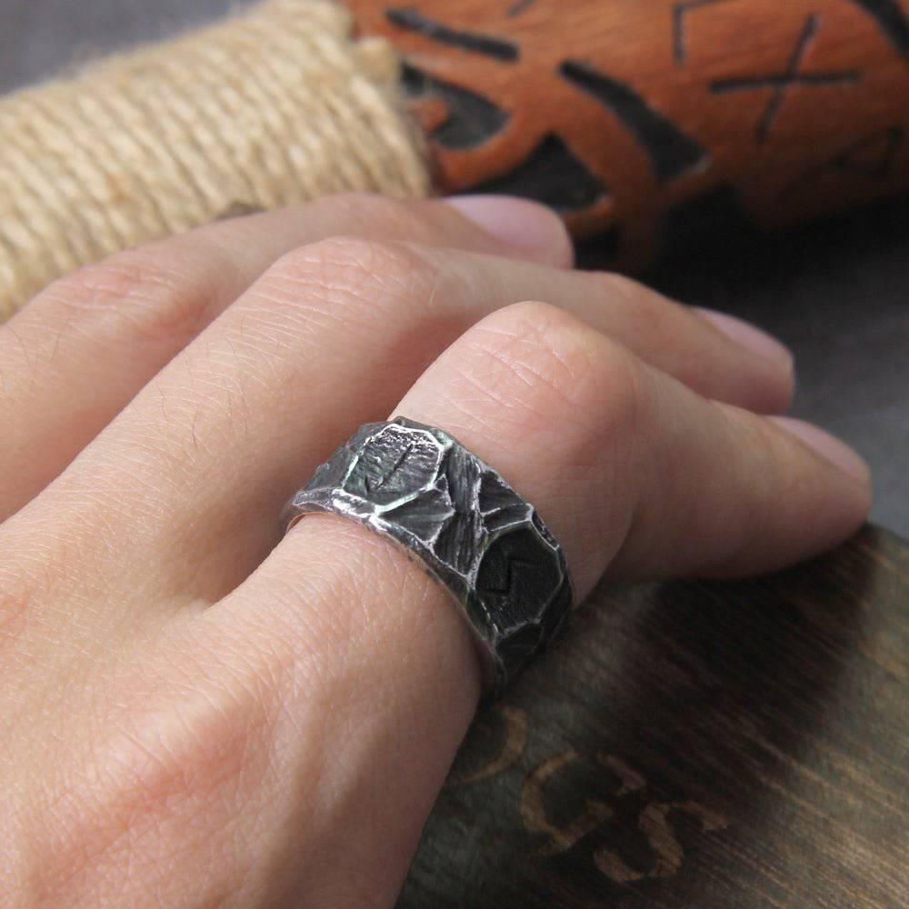 Runic Blacksmith Ring - Stainless Steel - Norsegarde