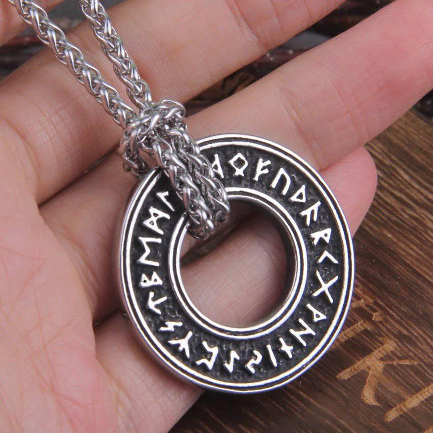 Runic Circle Pendant - Stainless Steel - Norsegarde