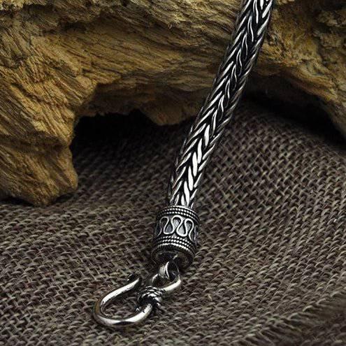 Scaled Ornamental Chain Bracelet - Sterling Silver - Norsegarde