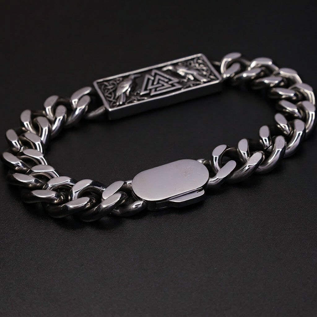 Ravens of Valhalla Heavy Chain Bracelet - Stainless Steel