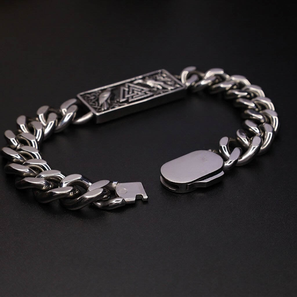 Ravens of Valhalla Heavy Chain Bracelet - Stainless Steel