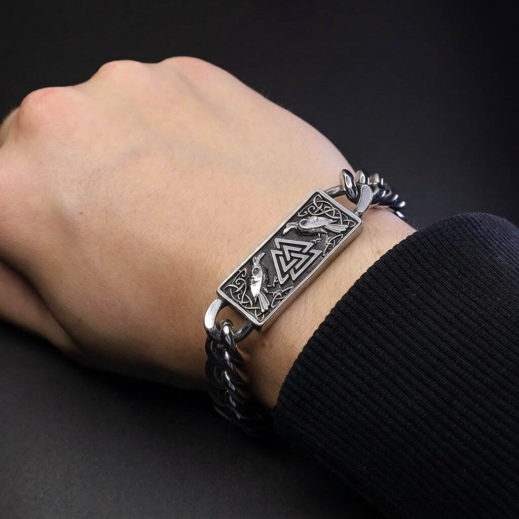 Ravens of Valhalla Heavy Chain Bracelet - Stainless Steel