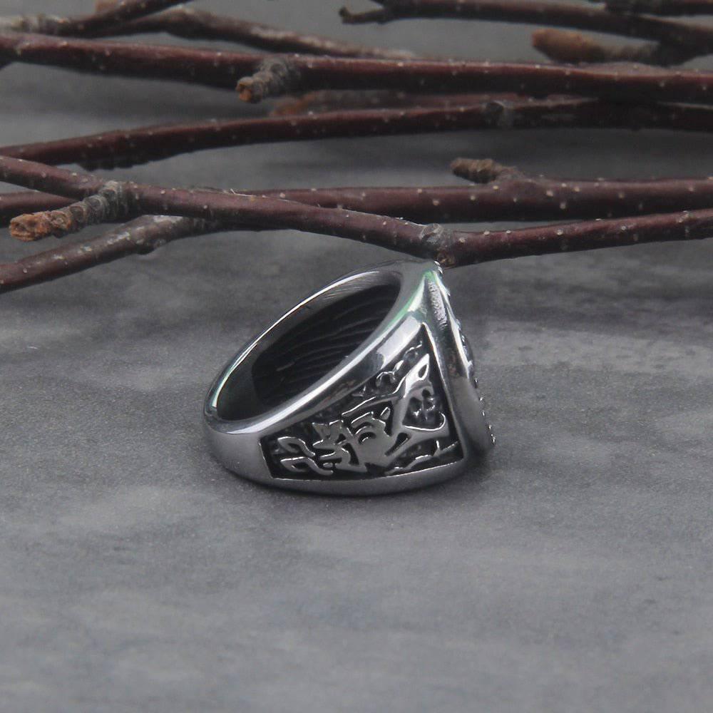Viking Shield Signet Ring - Stainless Steel - Norsegarde